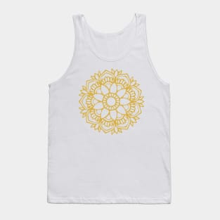 Yellow Flower Drawing Tapestry Tank Top